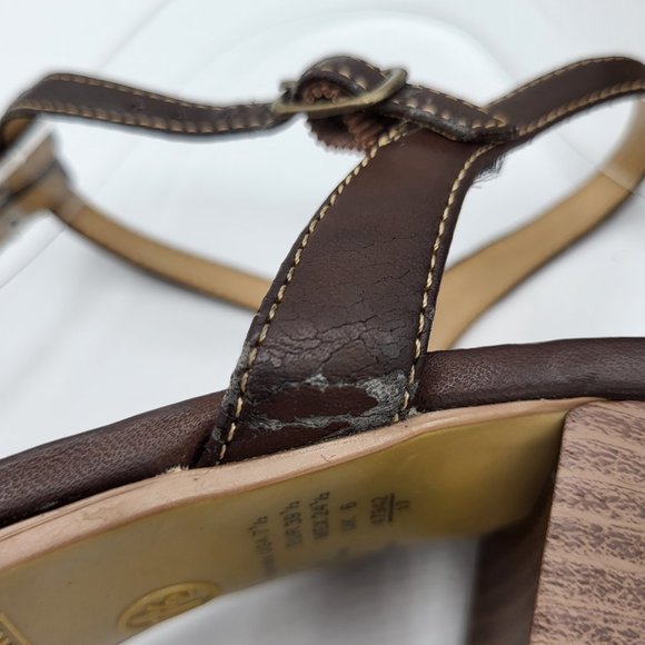 Predictions Brown Strappy Chunky Heel Sandals SZ 7.5 - Picture 14 of 14